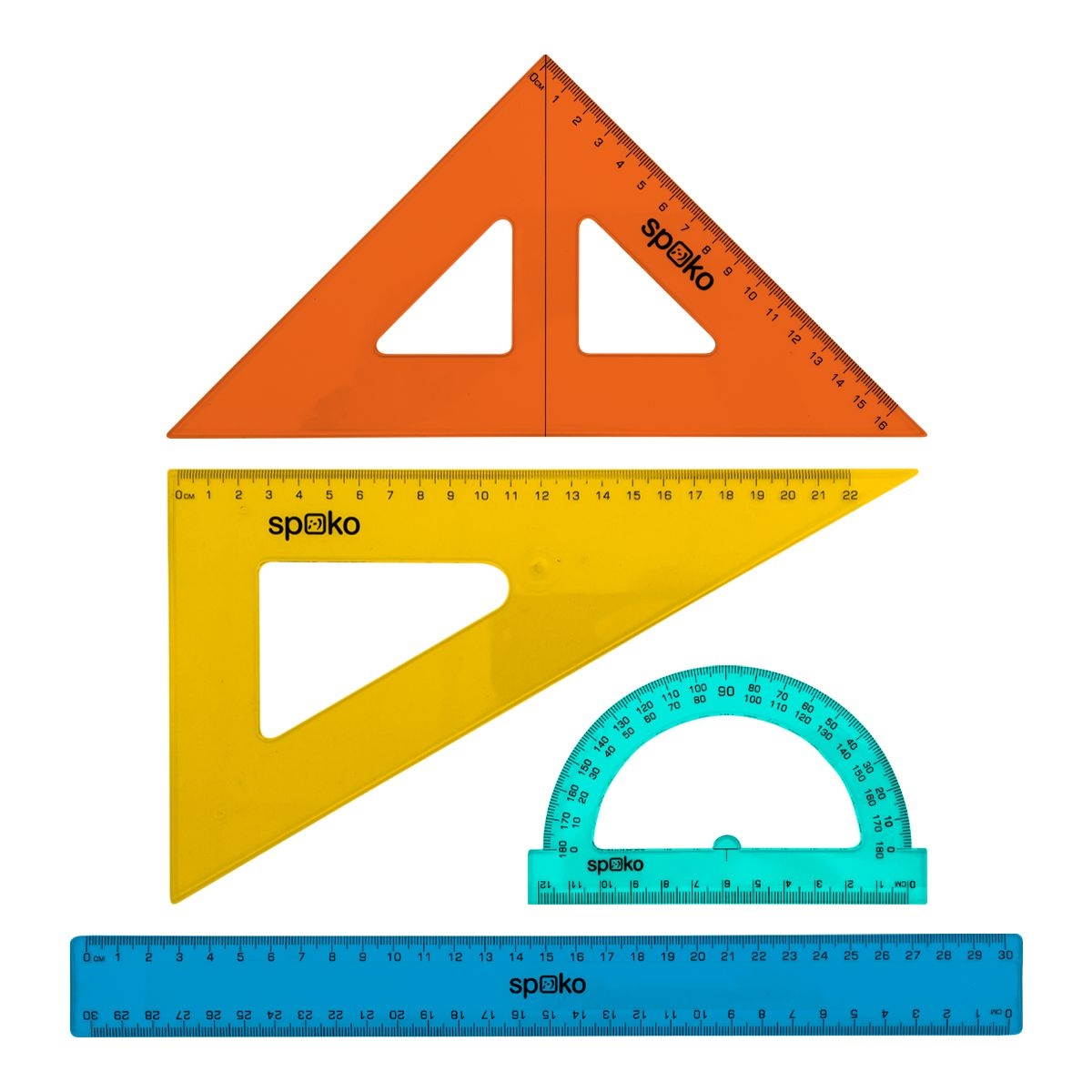 Spoko Geometrická sada, 4 ks, mix barev