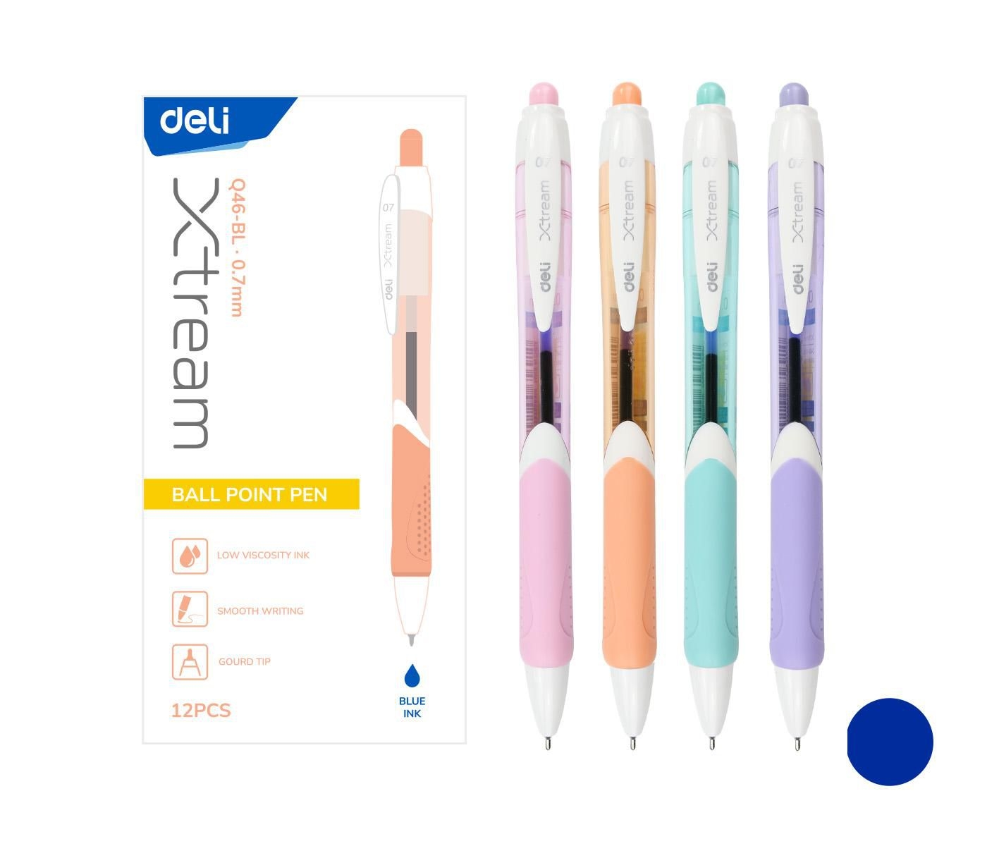 Deli Propiska XTREAM PASTEL EQ46-BL modrá, různé barvy