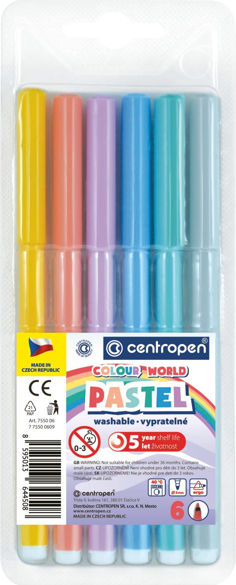 Centropen popisovače 7550 6 ks