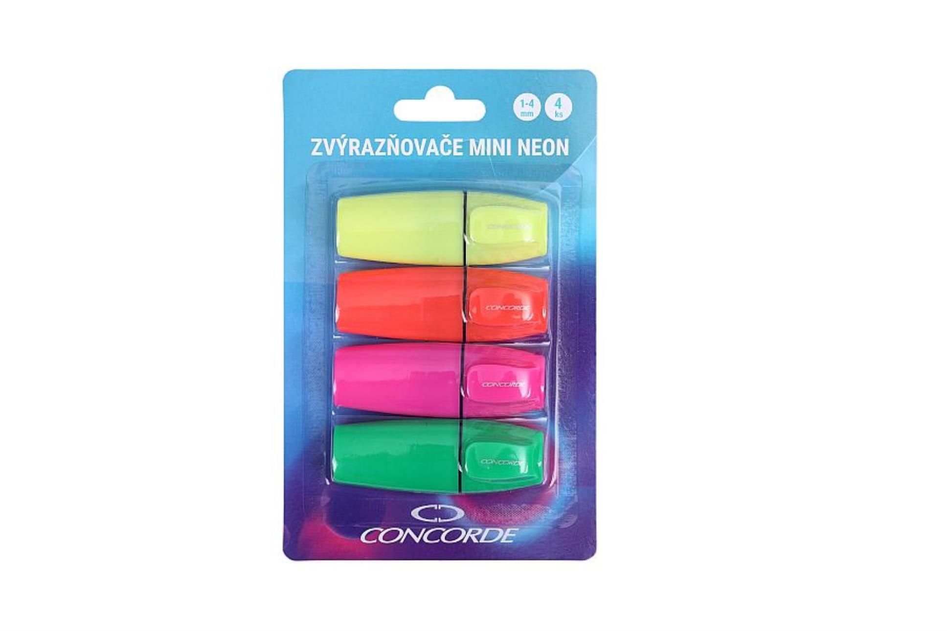 Sada zvýrazňovačů CONCORDE Mini Neon