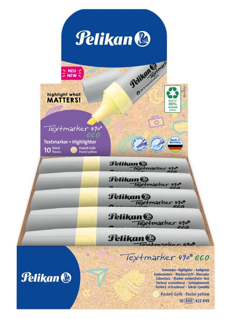 Pelikan Zvýrazňovač 490 eco světle žlutý