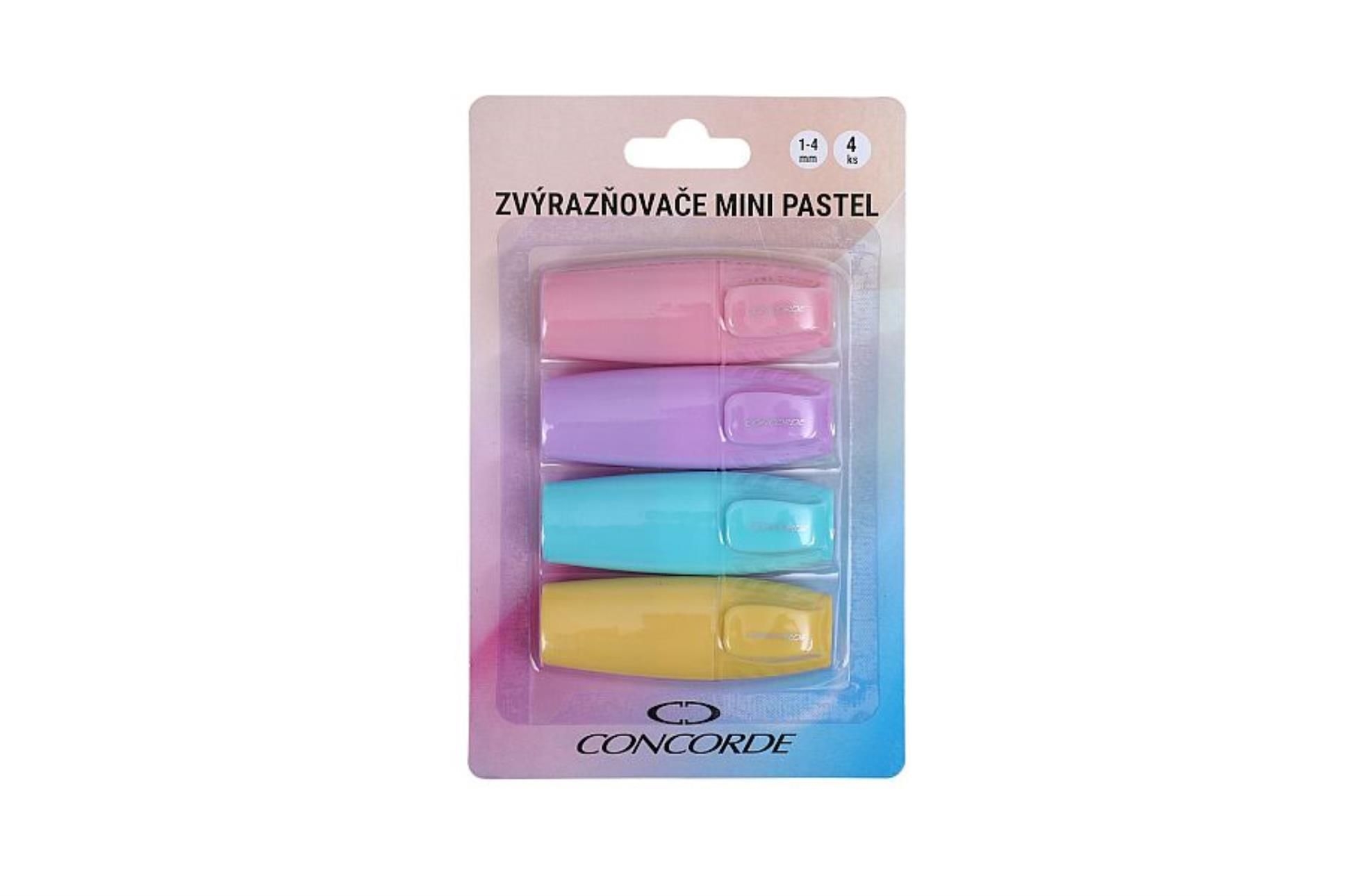 Sada zvýrazňovačů CONCORDE Mini Pastel