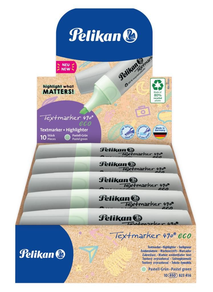 Pelikan Zvýrazňovač 490 eco světle zelený