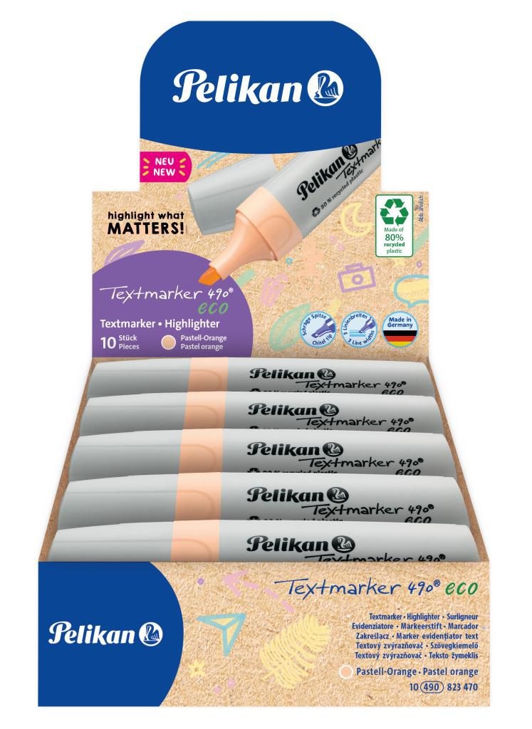 Pelikan Zvýrazňovač 490 eco světle meruňkový