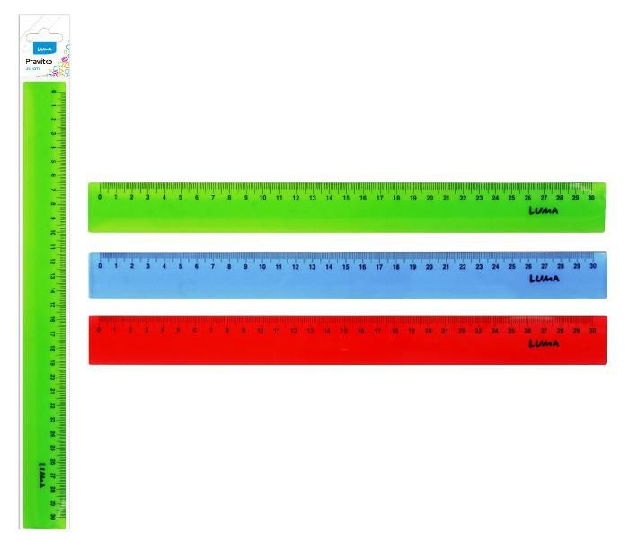 LUMA pravítko  30cm barevné, různé barvy