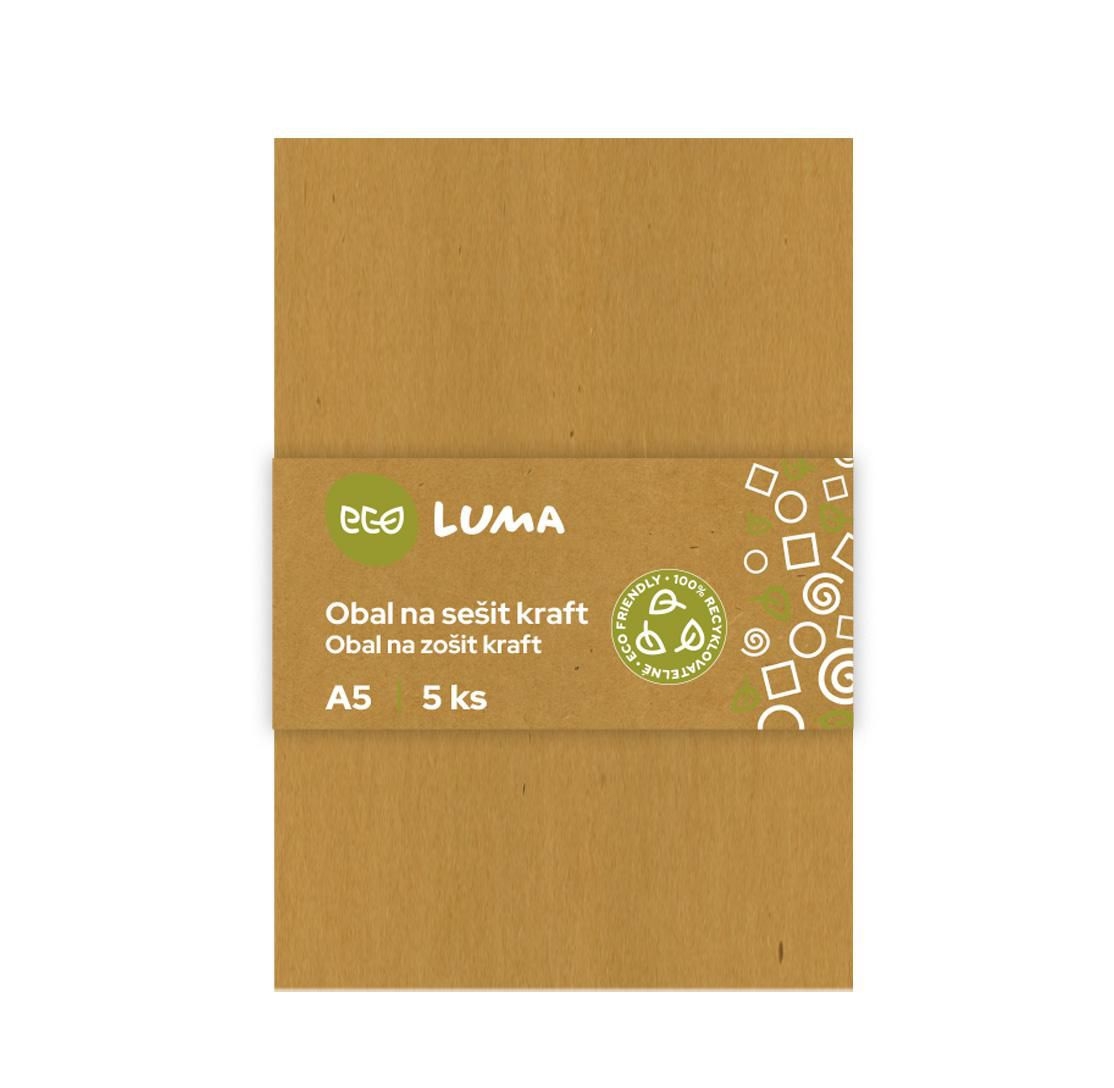 LUMA obal na sešit A5 KRAFT, ECO, 5ks