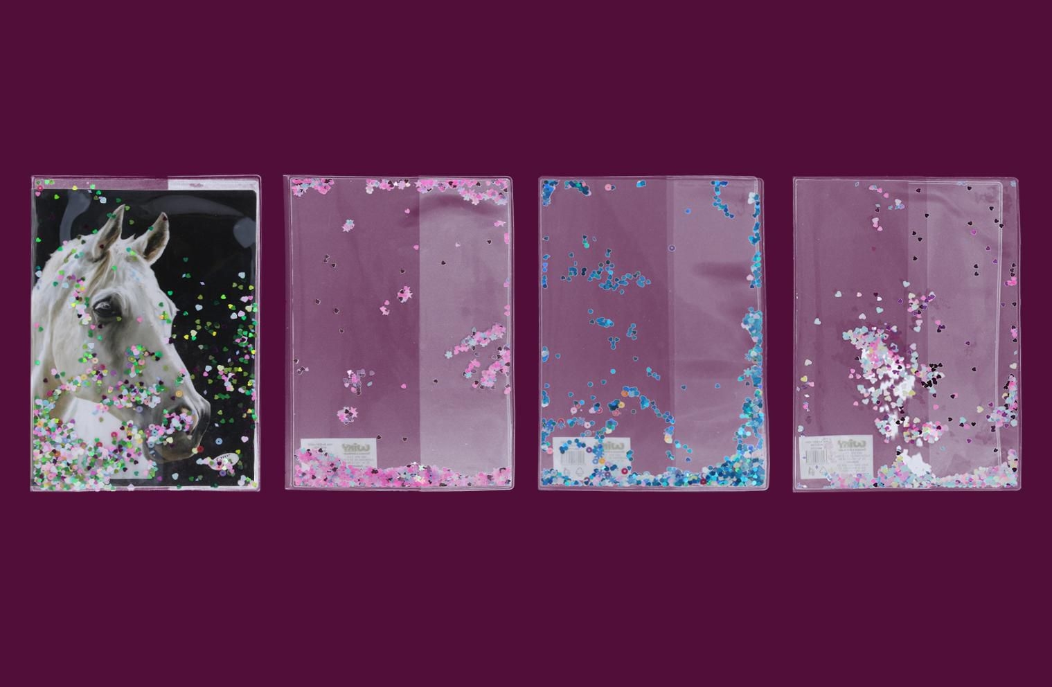 Wiky Obal na sešit A5 glitter, různé barvy