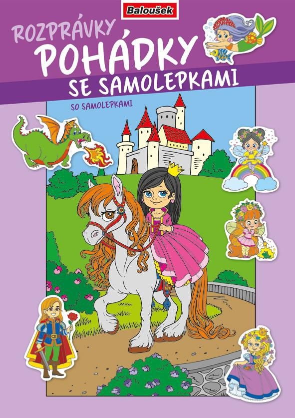 Baloušek - Omalovánka A4 se samolepkami - Pohádky