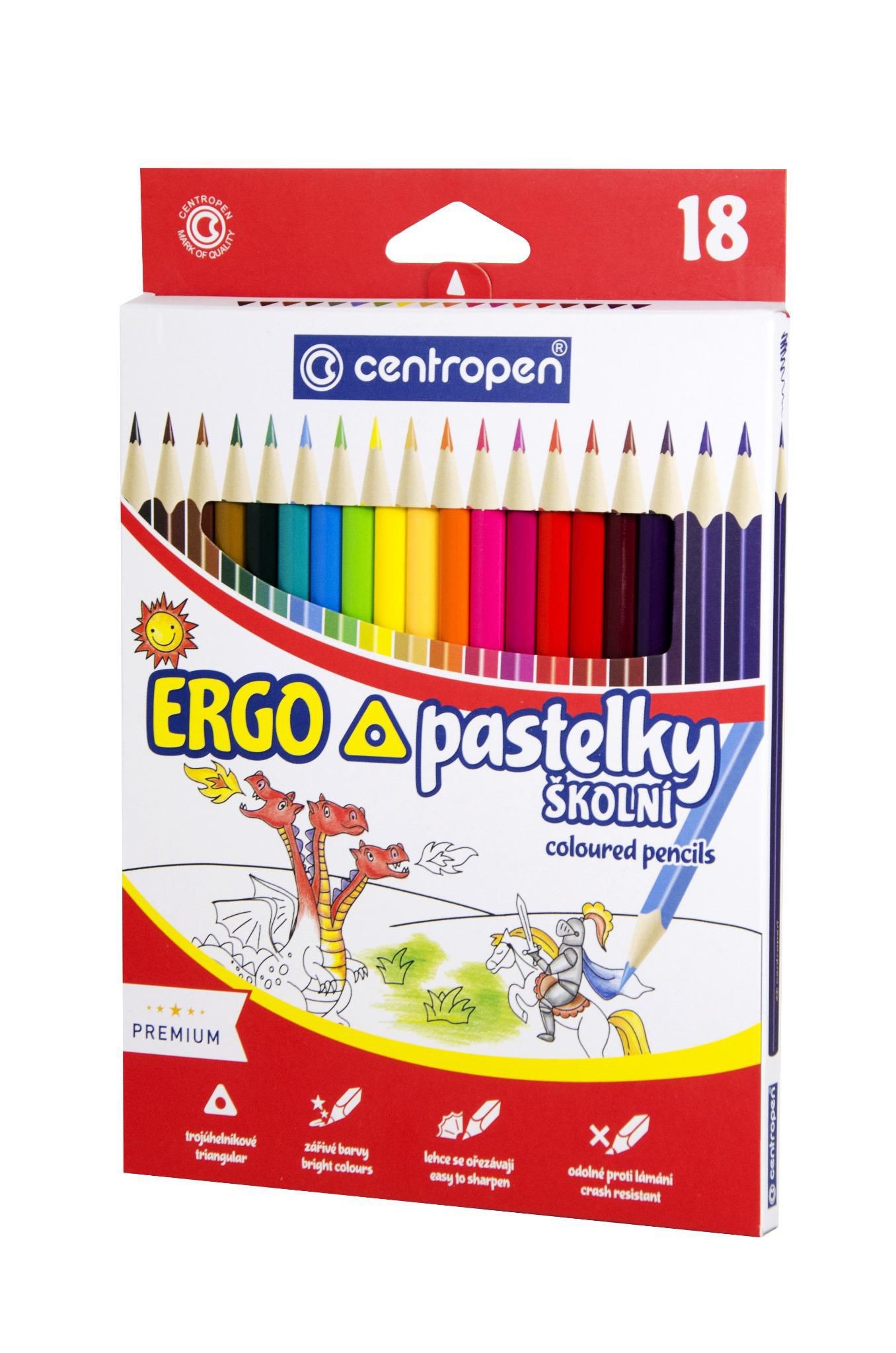 Centropen Pastelky trojhranné 18 ks