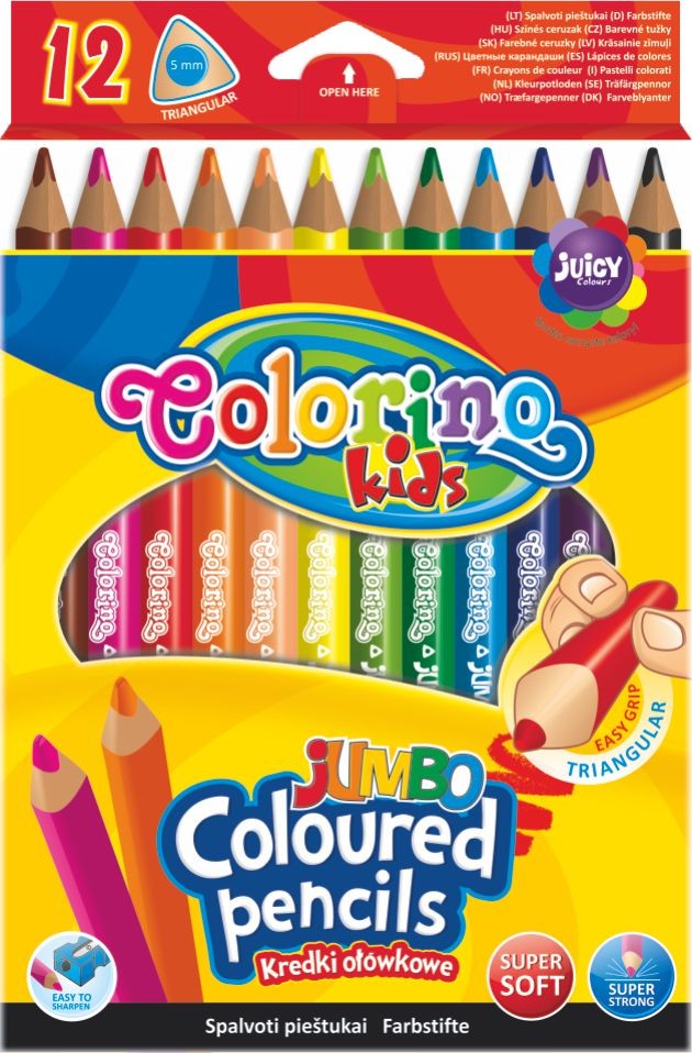 Colorino Pastelky Jumbo, 12 barev