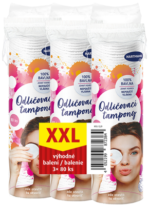 Hartmann Odličovací tampony XXL 3 x 80ks