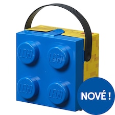 Lego Krabička na oběd s držadlem modrá 165 x 173 x 116 mm