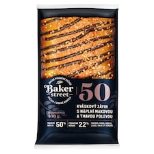 Baker Street Kváskový závin s náplní makovou a tmavou polevou 50 400g