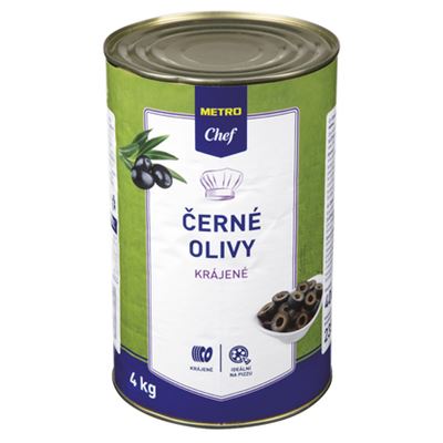 METRO Chef Olivy černé krájené 4000 g