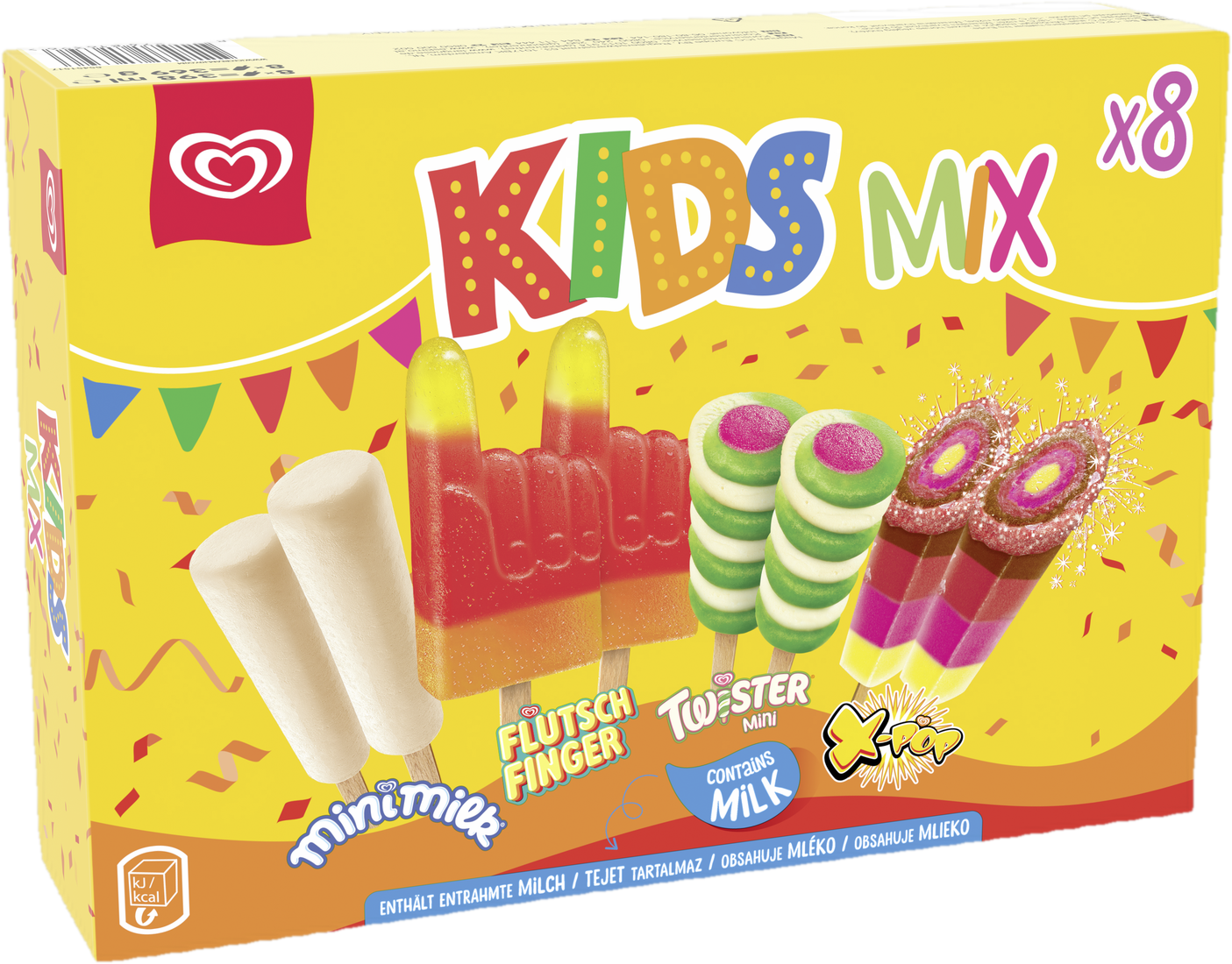 Algida Kids Mix 8×mixpack zmrzlin