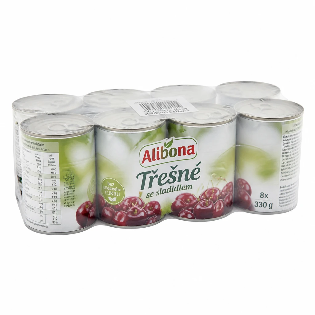 Alibona Třešně se sladidlem 8 x 330 g