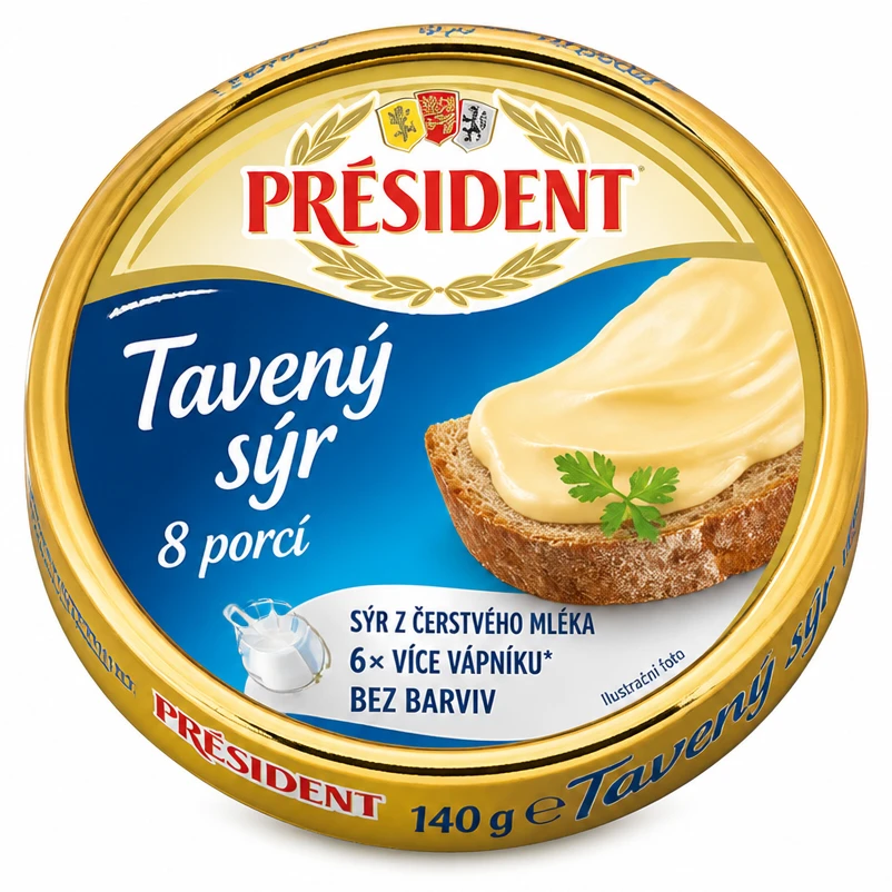 Président Tavený sýr