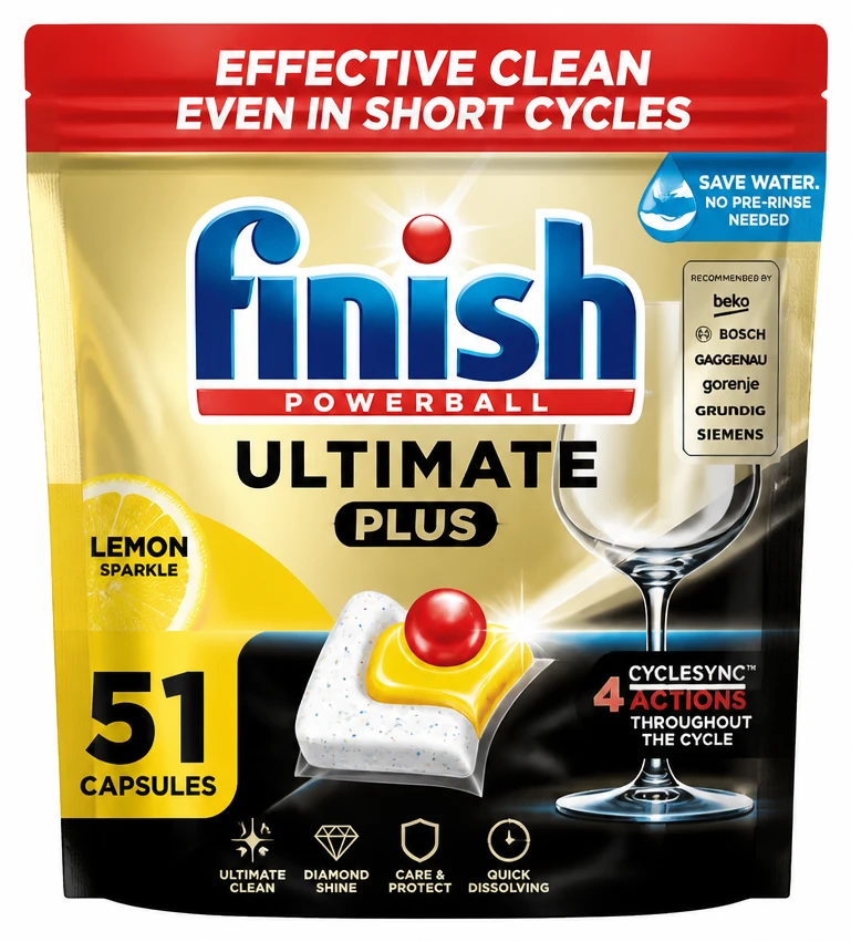 Finish Ultimate Plus kapsle do myčky nádobí – Lemon