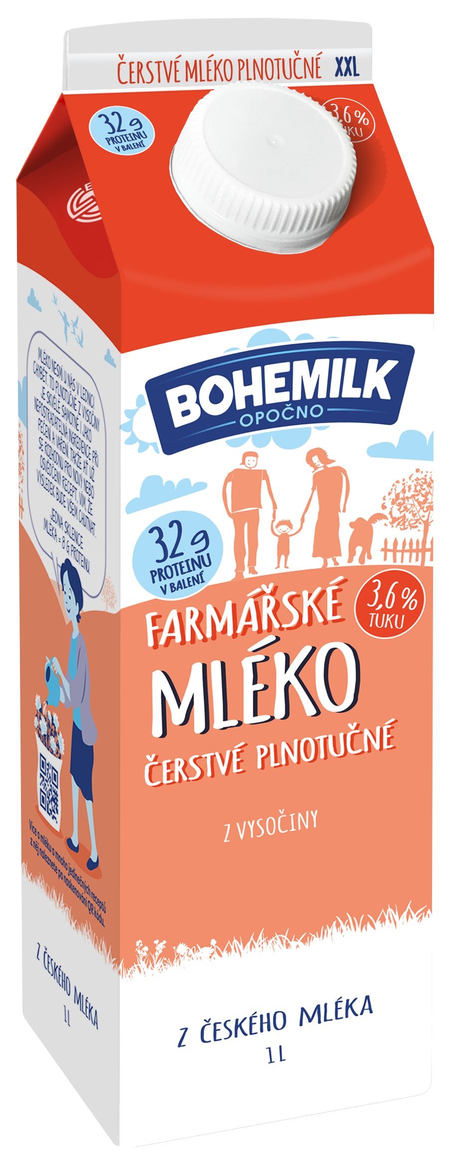 Bohemilk Farmářské mléko 3,6% 1 l