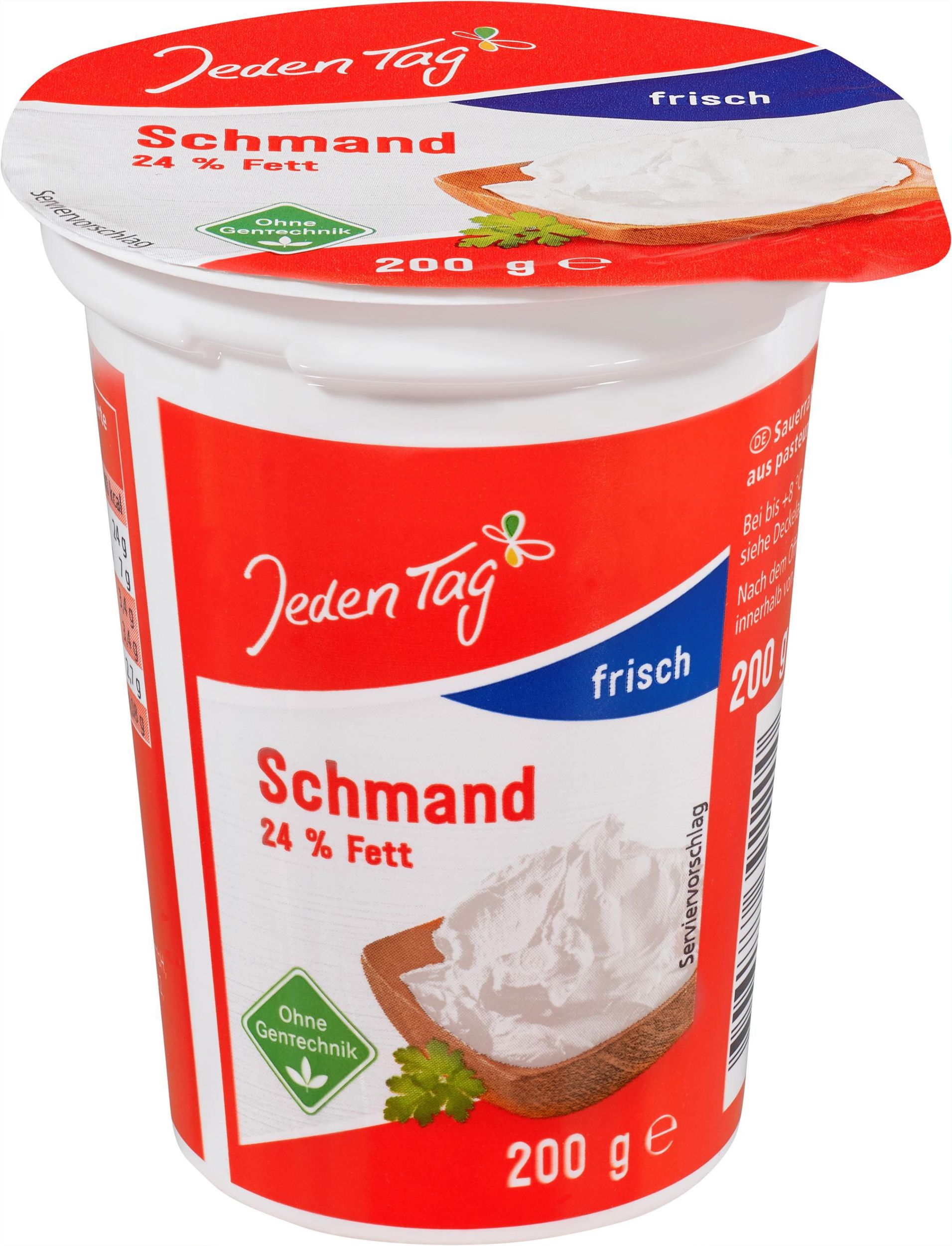 Jeden Tag kysaná smetana čerstvá 24 % tuku 200g