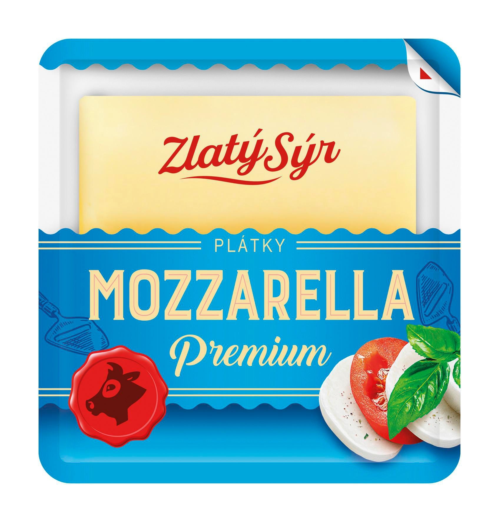 Zlatý Sýr Mozzarella plátky 150g