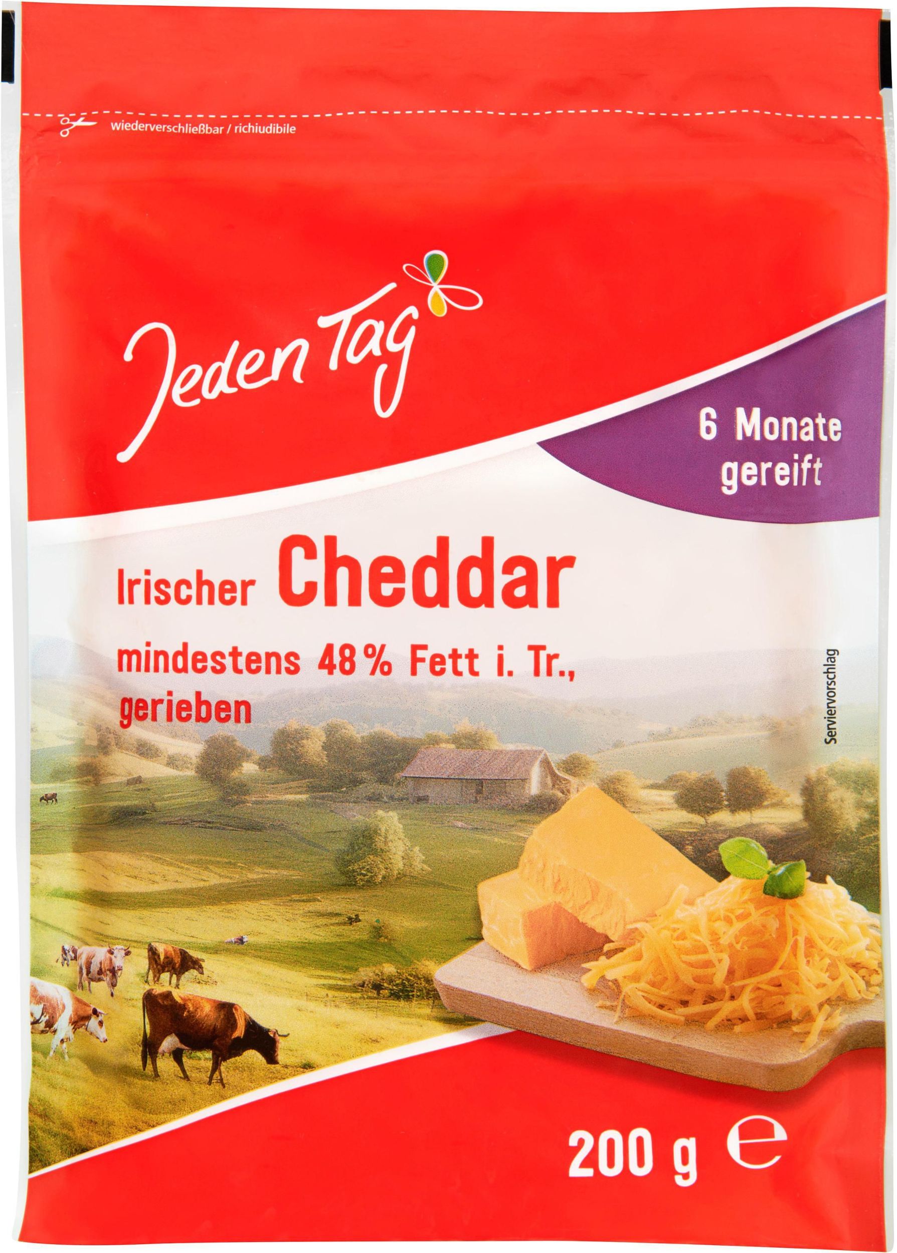 Jeden Tag Čedar strouhaný 200g