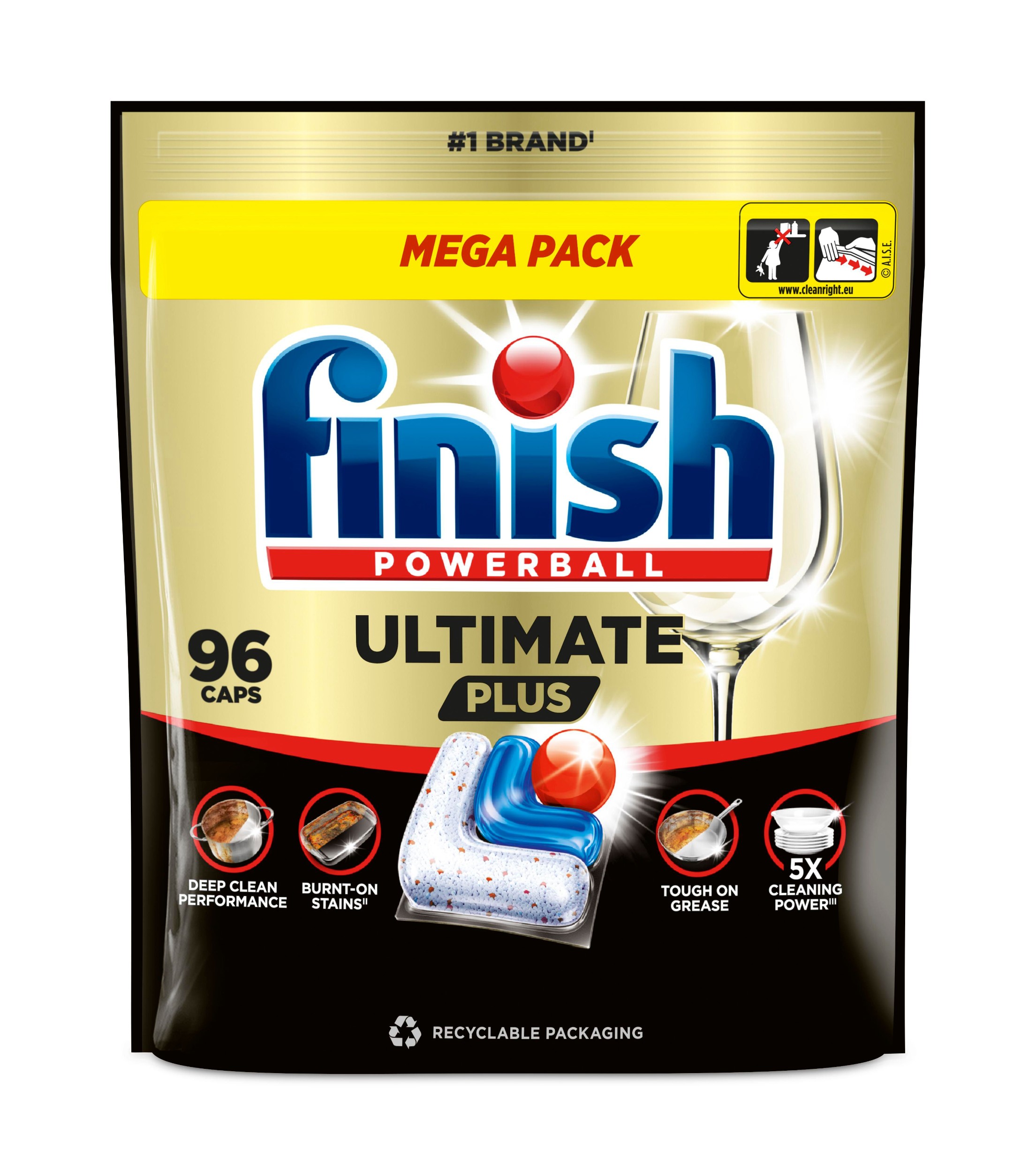 Finish Ultimate Plus kapsle do myčky nádobí - Fresh 96 ks