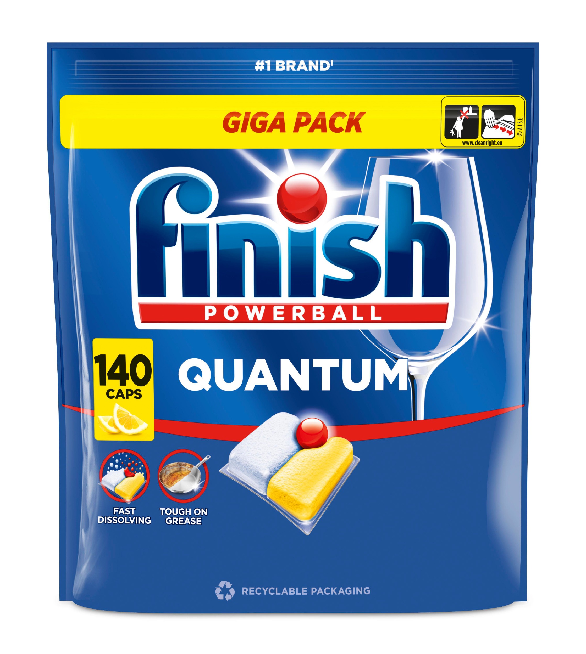 Finish Quantum kapsle do myčky nádobí - Lemon 140 ks