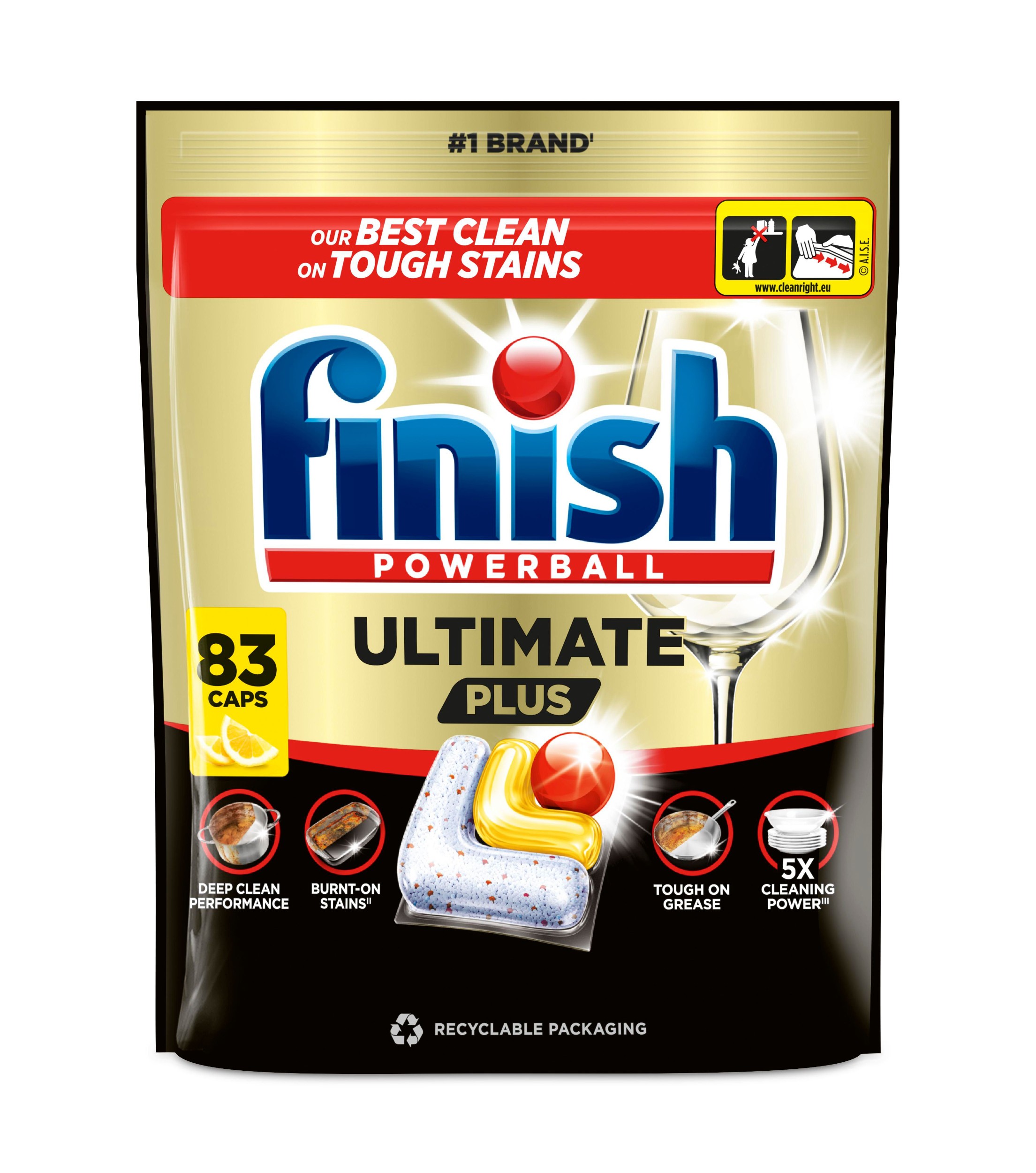 Finish Ultimate Plus kapsle do myčky nádobí - Lemon 83 ks