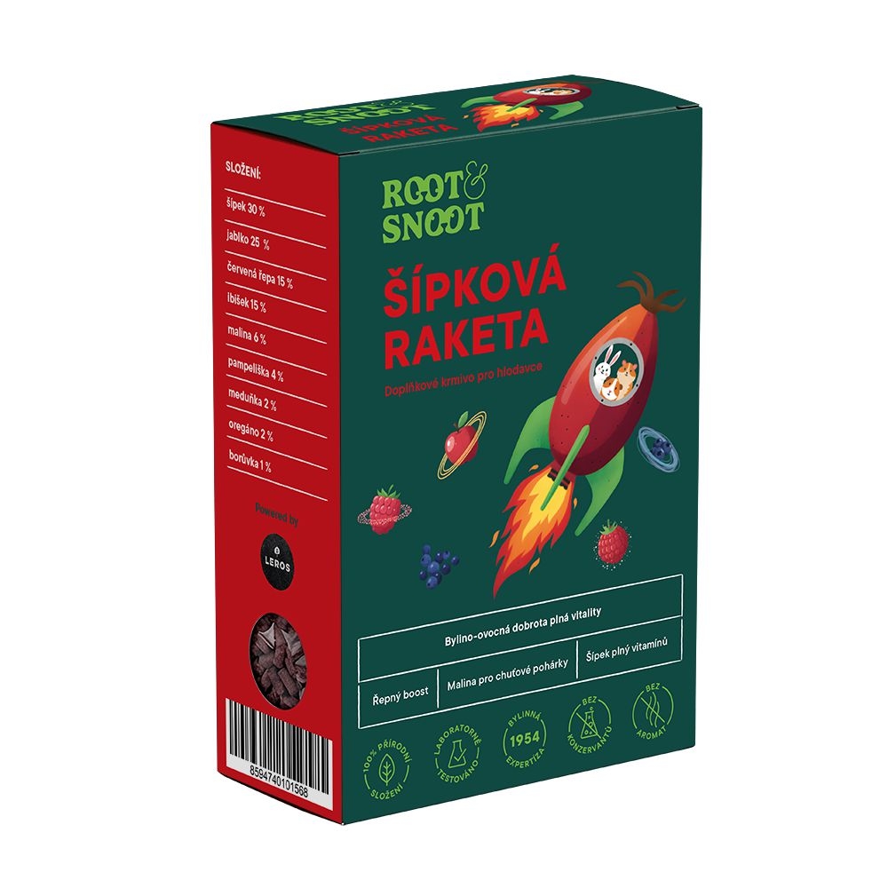 Root & Snoot Šípková raketa pro hlodavce granule 200g