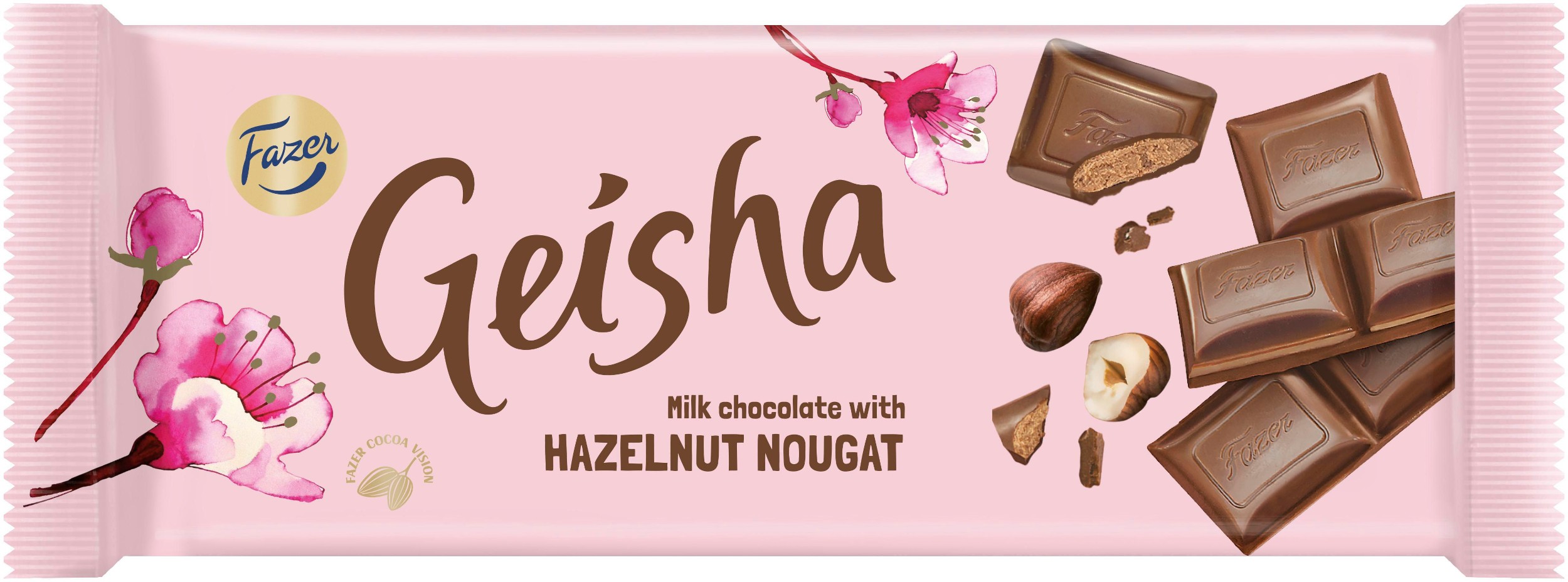 Geisha Mléčná čokoláda s náplní z lískových oříšků a nugátu 100g
