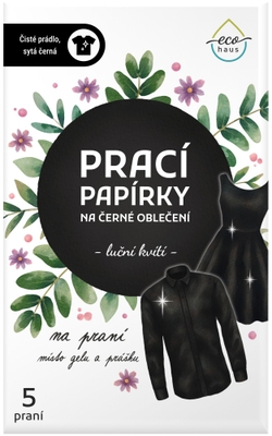 EcoHaus  Prací papírky černé prádlo luční kvítí