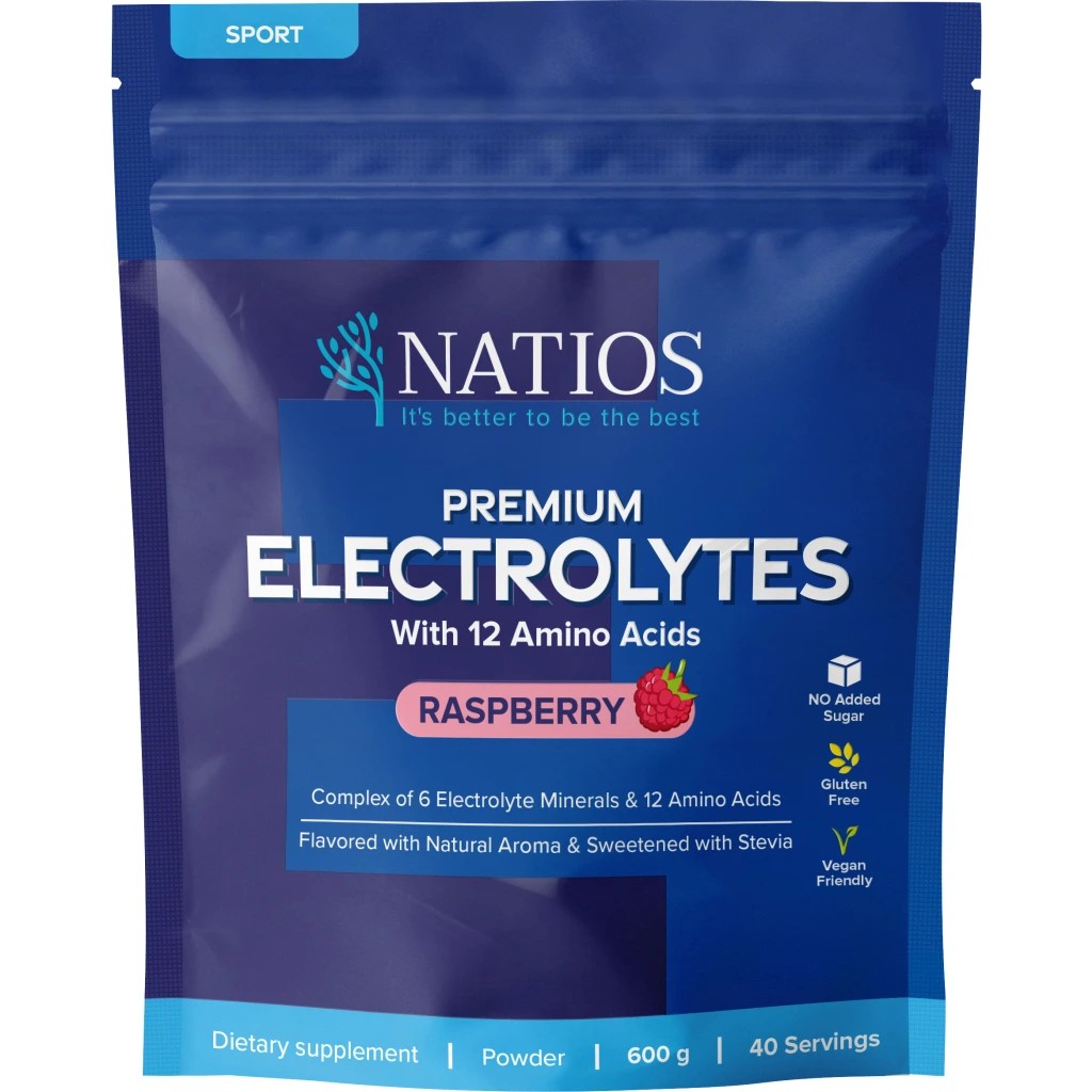 NATIOS Premium Electrolytes Komplex Malina 600g