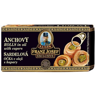 FRANZ JOSEF KAISER Sardelová očka v oleji kapary 25 x 45 g