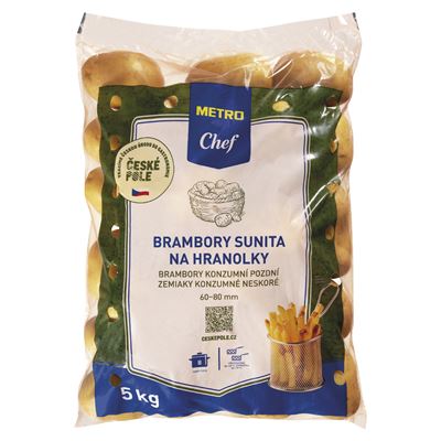 METRO Chef Brambory na hranolky Sunita 60/80 CZ čerstvé 5 kg