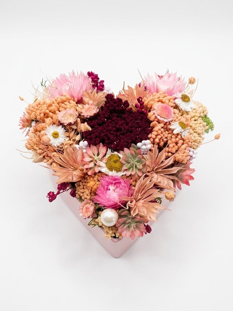 Flower box ve tvaru srdce