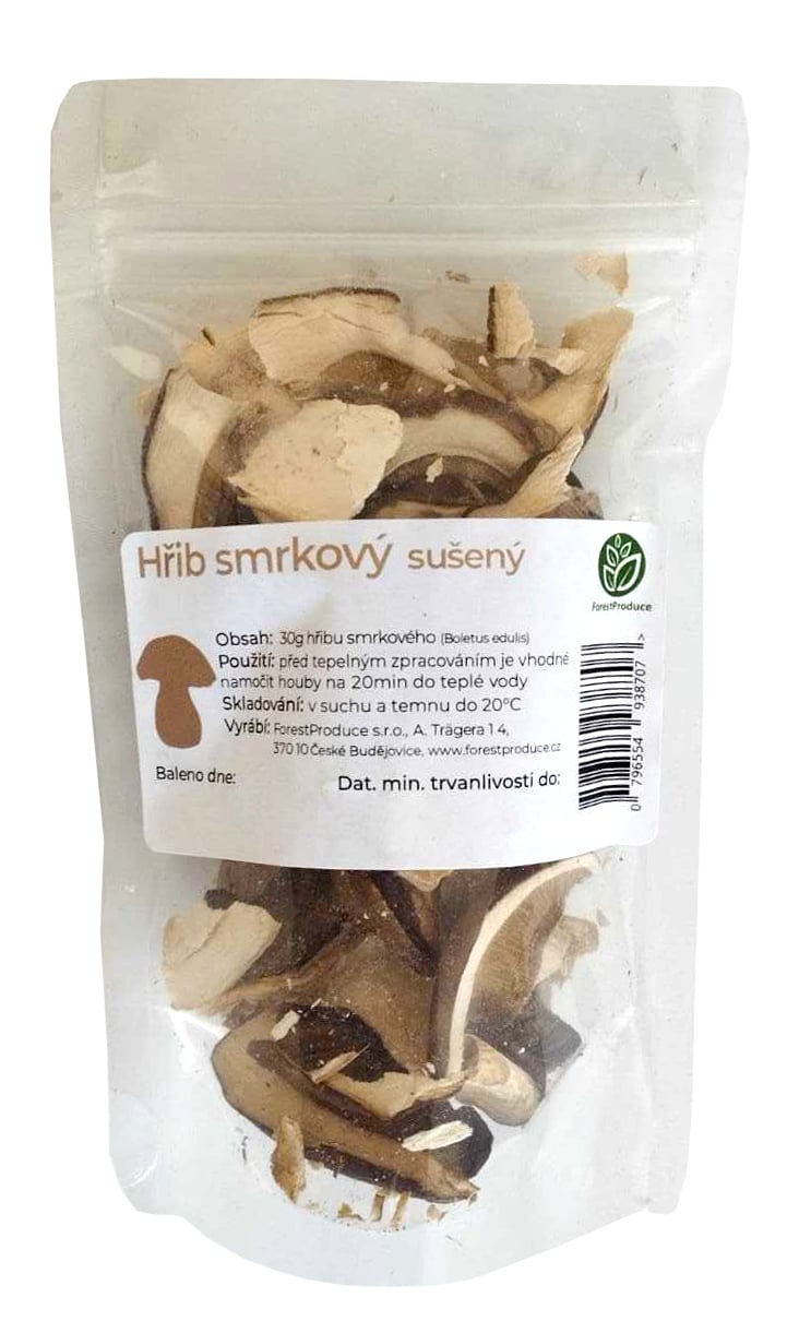 Hřib smrkový sušený, balení