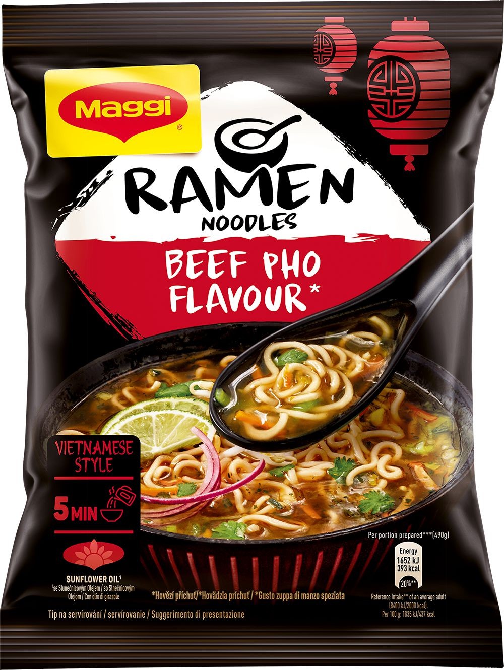 Maggi Ramen nudle ve stylu Pho s hovězí příchutí 90g