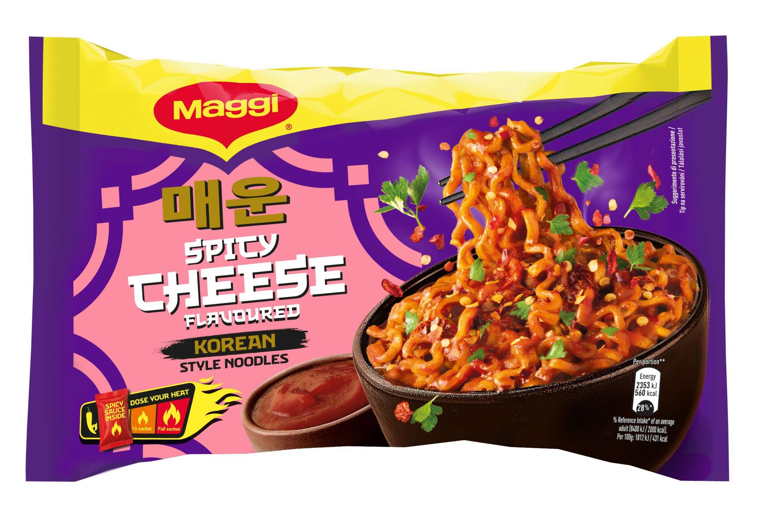 Maggi Korean style nudle se sýrovou příchutí 130g