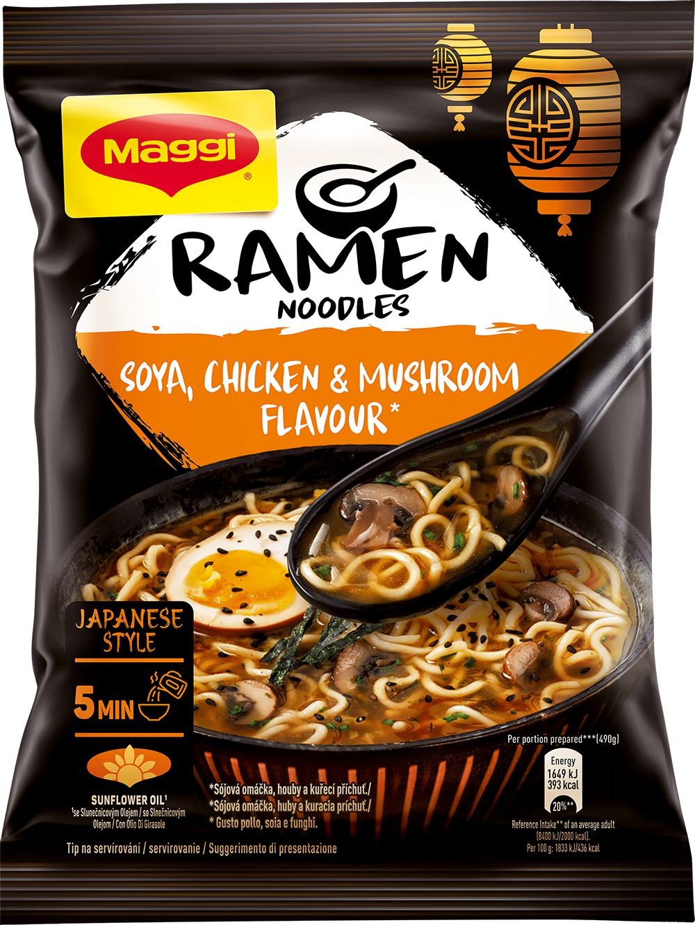 Maggi Ramen nudle s kuřecí příchutí 90