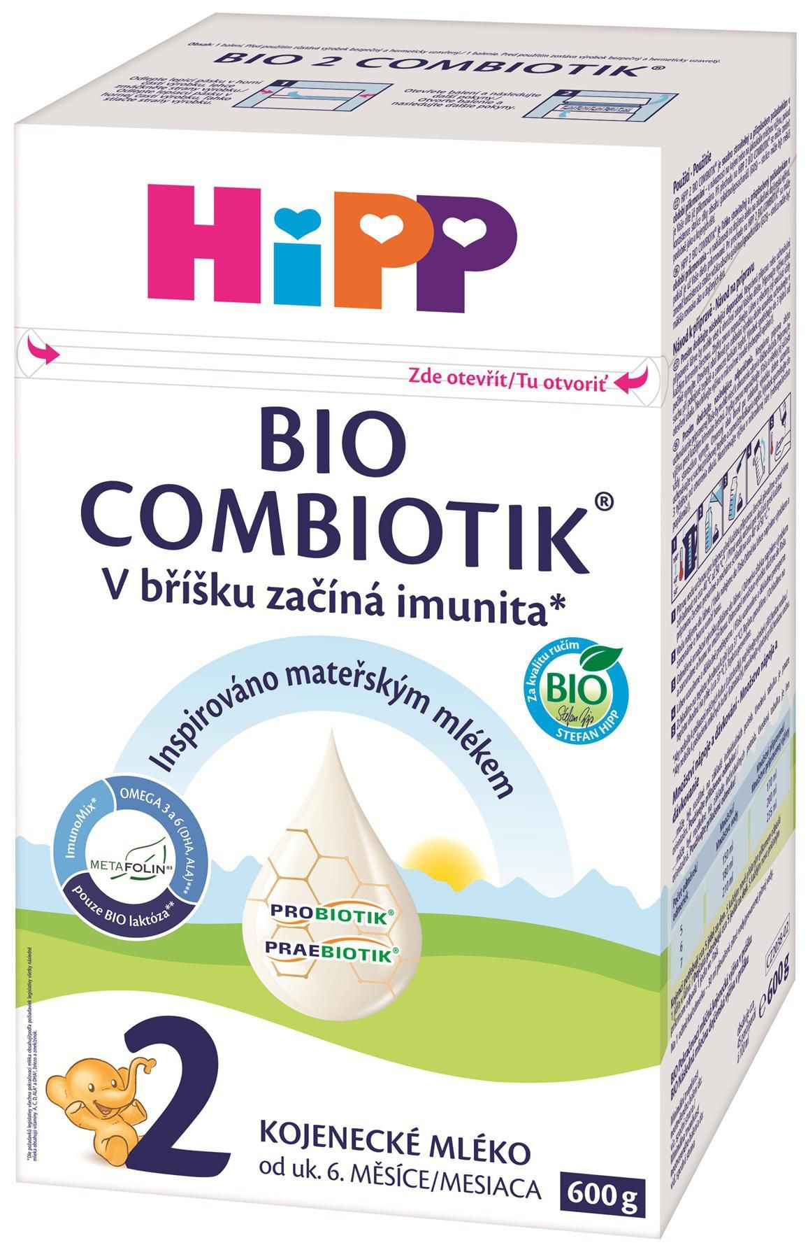 HiPP 2 BIO Combiotik od ukončeného 6. měsíce