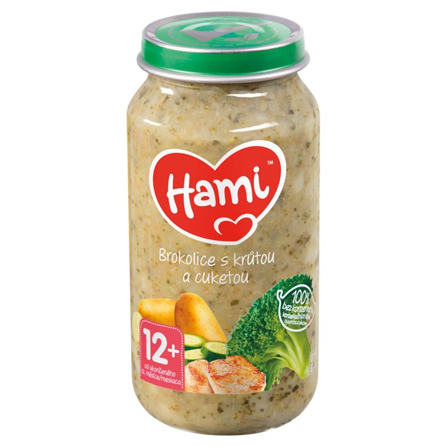 Hami Masozeleninový příkrm Brokolice s krůtou a cuketou od uk. 12. měsíce 250g