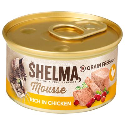 SHELMA Konzerva kuřecí pro kočky 12 x 85 g
