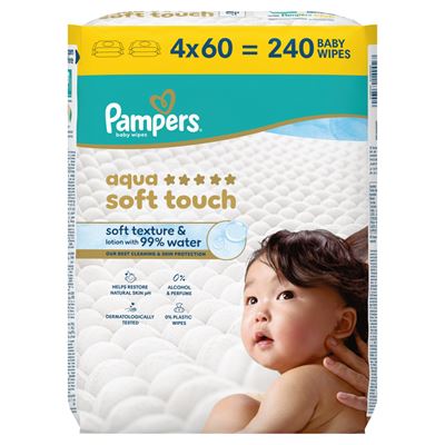 PAMPERS UB AQUA SOFT T. 4X60KS