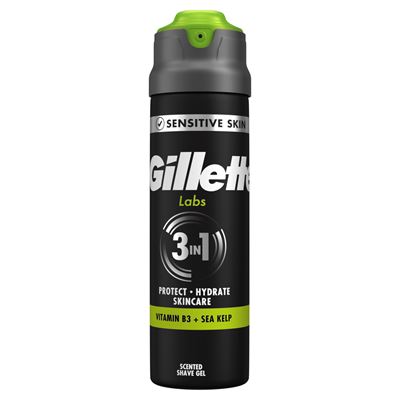 Gillette Labs holící gel Sensitive skin 3 v 1 198 ml