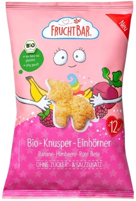 Fruchtbar BIO Křupky Jednorožec - Kukuřice, banán, malina a řepa