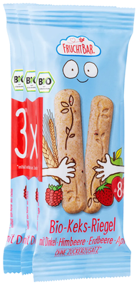 Fruchtbar BIO Špaldové máslové tyčinky s  jahodami, 3x 30 g