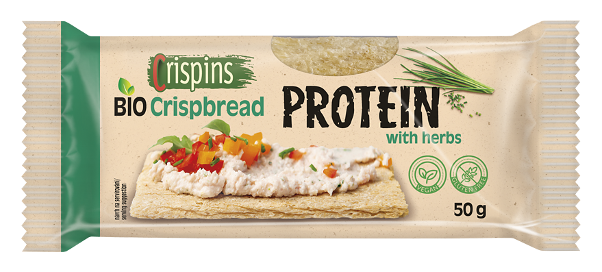 Extrudo Crispins BIO křehký plátek proteinový s bylinkami