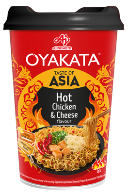 Oyakata Instantní asijské nudle s příchutí Hot Chicken & Cheese