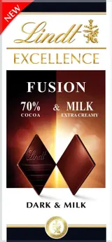 Lindt EXCELLENCE Extra hořká čokoláda a mléčná čokoláda